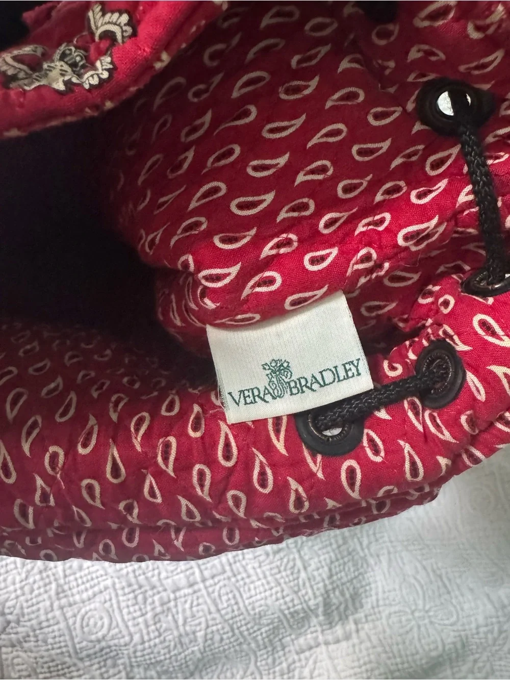 Vintage Vera Bradley Backpack in Retired Red Bandana Pattern